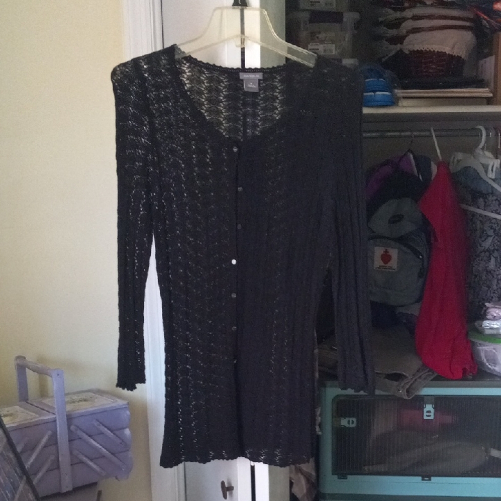 Ann Taylor Black Knit Cardigan